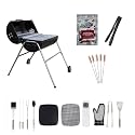 WheelGrill Drum Barbeque Grill with Accessories for home | Large Cooking Area, Additional Warming Rack | Barrel style, Charcoal Griller BBQ With Set of 10 Premium Accessories