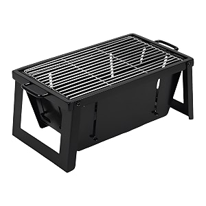 envelope premium bbq grill for indoor amp outdoor cooking traveler compact foldable tandoor charcoal barbeque grill set tabletop portable easy assembly- black