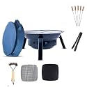 Foldgrill Premium BBQ Grill for Indoor &amp; Outdoor Cooking| Traveler Compact Foldable Tandoor Charcoal Barbeque Grill Set| Tabletop, Portable, Easy Assembly- (Black)