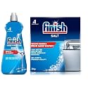 Finish Dishwasher Rinse Aid Shine & Dry - 400 ml Lemon & Dishwasher Tablets Ultimate Plus 17 Lemon Combo
