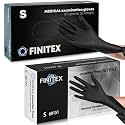 FINITEX Nitrile Disposable Gloves-Black, 5mil, 100PCS S and Black, 3.5mil, 100pcs S