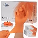 FINITEX Nitrile Disposable Gloves Orange 3.5mil 100PCS Latex-Free Food