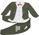 FINIVIVA Boys Festive & Party Blazer, Shirt and Trouser Set (Grey Pack of 1)