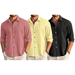 FINIVO FASHION Combo of Mens Casual Cotton