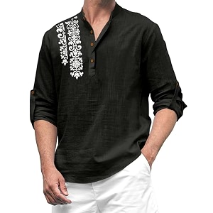 FINIVO FASHION Mens Cotton Blend Short Kurta