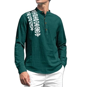 FINIVO FASHION Mens Cotton Blend Short Kurta