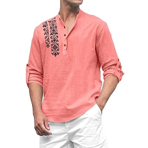 FINIVO FASHION Mens Cotton Blend Short Kurta