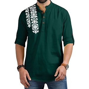 FINIVO FASHION Mens Regular Fit Cotton Blend