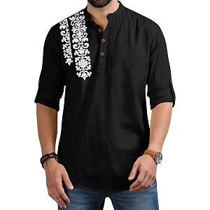 FINIVO FASHION Mens Regular Fit Cotton Blend