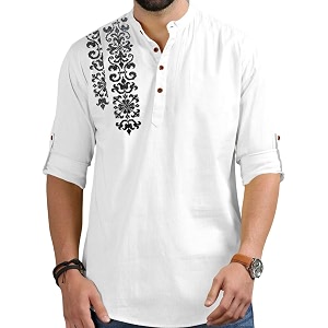 FINIVO FASHION Mens Regular Fit Cotton Blend