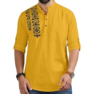 FINIVO FASHION Mens Regular Fit Cotton Blend