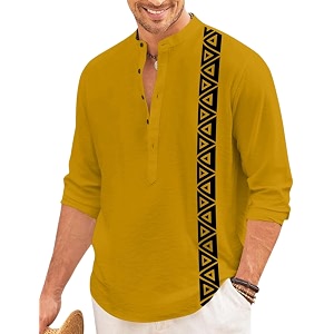 FINIVO FASHION Mens Short Kurta with Printed