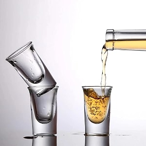finster premium round shots glasses set of 12 for whiskey tequila vodka -40 ml transparent - best for tequila lovers