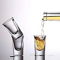 FINSTER Premium Round Shots Glasses Set of 12 for Whiskey, Tequila, Vodka -40 ml (Transparent - Best for Tequila Lovers)