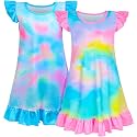 Fiodrimy 2Pcs Girls Nightgowns 3-8 Years Unicorn Sleepwear Night Sleep Dress Pajamas Little Kids Toddler Soft Nightgown