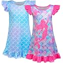 Fiodrimy 2Pcs Girls Nightgowns 3-8 Years Unicorn Sleepwear Night Sleep Dress Pajamas Little Kids Toddler Soft Nightgown