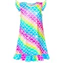 Fiodrimy Girls Nightgowns Unicorn Sleepwear Night Sleep Dress Pajamas Little Kids Toddler Soft Nightgown