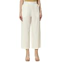 FIORRA Womens Loose Mid Rise Cotton Solid