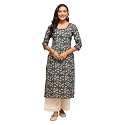 FIORRA Women39s Cotton Straight Fit Straight Floral