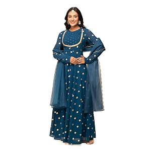 FIORRA Womens Fit and Flare Floor Length