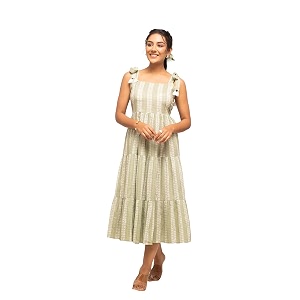 FIORRA Womens Fit And Flare Knee Length