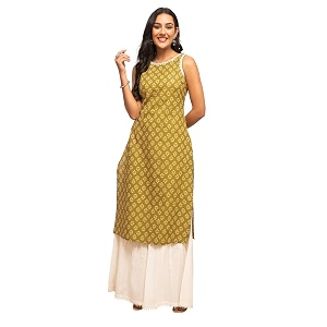 FIORRA Womens Cotton Straight Fit Floral Printed