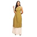FIORRA Womens Cotton Straight Fit Floral Printed