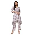 FIORRA Women39s Lavender Cotton Blend Printed Tunic