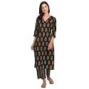 FIORRA Women39s Mahendi Green Pure Cotton Kurta