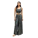 FIORRA Women39s Navy Blue Cotton Printed Co-ord