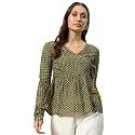 FIORRA Women39s Green Cotton Top with Lace