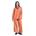 FIORRA Womens Linen-Blend Loose Relaxed Fit Co-Ord