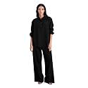 FIORRA Womens Linen-Blend Loose Relaxed Fit Co-Ord