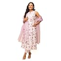 FIORRA Women39s White Cotton A-line Kurta with
