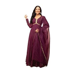 FIORRA Womens Fit and Flare Floor Length