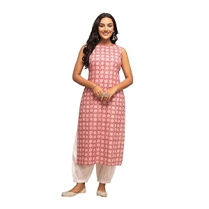 FIORRA Womens Cotton Straight Fit Floral Printed