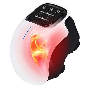 fippurk knee massager with heat and kneading for pain relieinfrared heated vibration physiotherapy for arthritis massagercramps and joint warmer rechargeable led display