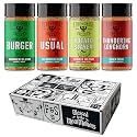 Fire & Smoke Society Burger & Fries Seasoning Set | BBQ Rub Blends, 4-Pack