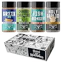 Fire & Smoke Society Seasoning Variety Pack | BBQ Rubs for Smoking and BBQ Seasonings for Grilling | Gifts for Dad, Men Gifts | Large Spices Set (4-Pack)