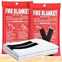 Fire Blanket 2 Pack - 40" x 40" Prepared Emergency Fire Blanket