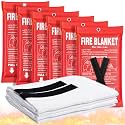 Fire Blanket 6 Pack - 40" x 40" Prepared Emergency Fire Blanket