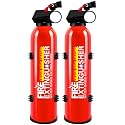 2 Pack 8-in-1 Water-Based Fire Extinguishers Class A B C K With Mount