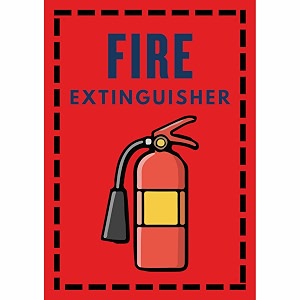 Fire Extinguisher Sign Board Sticker 29 x