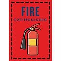 Fire Extinguisher Sign Board Sticker 29 x