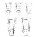 Fire Extinguisher Stand Holder for 4kg & 6kg Fire Extinguishers (White) - Pack of 5
