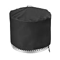 Fire Pit Cover for Solo Stove Bonfire 2.0 Cover 20 Inch &amp; 19.5 Inch, Waterproof 600D Camping Stove Cover All Weather Resistant Black
