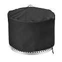Fire Pit Cover for Solo Stove Yukon 27 Inch, Waterproof & Heavy Duty Outdoor Cover Solo Stove Shelter for Yukon 2.0 Tear resistance Rainproof & Windproof, Black