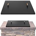 Fire Pit Lid Square 34", Heat Resistant Metal Firepit Cover