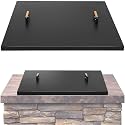 Fire Pit Lid Square 38", Heat Resistant Metal Firepit Cover