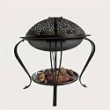 Fire Pits Patio Fire Steel Grill Fire Pit Bowl with Mesh Spark Sn Cover